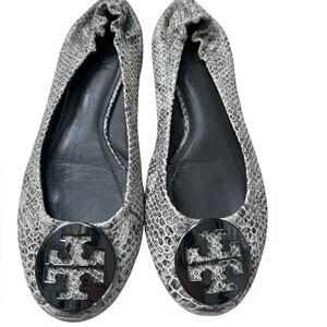 Tory Burch Snakeskin Pattern Flats